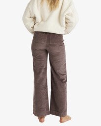 4 Palmy Cord - Wide Leg Trousers for Women Brown UBJNP00216 Billabong