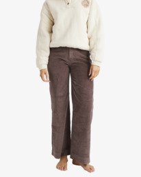 1 Palmy Cord - Wide Leg Trousers for Women Brown UBJNP00216 Billabong