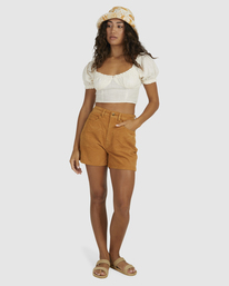 12 Riley - Short en velours pour Femme Orange UBJNS00162 Billabong