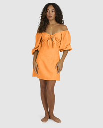 6 De La Sol - Vestido Mini para Mujer Naranja UBJWD00132 Billabong