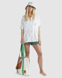 6 Skegss Flame - Chemise manches courtes pour Femme Blanc UBJWT00172 Billabong