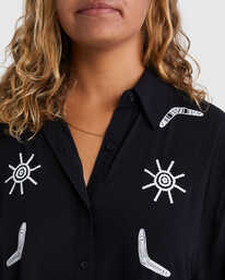 5 Otis Boomerang - Overhemd met Korte Mouwen voor Dames Black UBJWT00188 Billabong