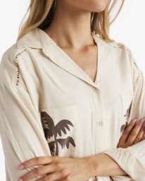 4 Sunset Canyon - Button Down Shirt for Women White UBJWT00267 Billabong