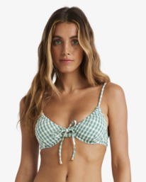 1 Wave Check - Haut de bikini couvrance moyenne pour Femme Vert UBJX300679 Billabong