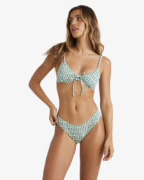 1 Wave Check - Bikinihose mit mittlerer Bedeckung für Frauen Grün UBJX400618 Billabong