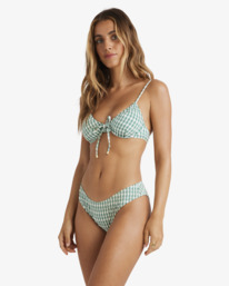 2 Wave Check - Medium Coverage Bikini Bottoms for Women Green UBJX400618 Billabong