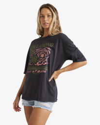 3 Spiral Sun - Camiseta de manga corta para Mujer Negro UBJZT00467 Billabong