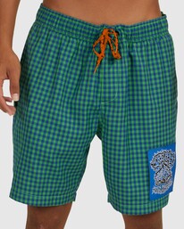 2 Skegss Painter - Elastische Shorts f&uuml;r M&auml;nner Gr&uuml;n UBYWS00118 Billabong