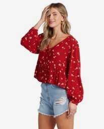 2 After Dark - Blusa a maniche lunghe da Donna  V3TP07BIW0 Billabong