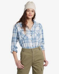 0 East Light - Long Sleeve Flannel Shirt for Women  V3TP12BIMU Billabong