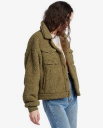 3 Grafton Button Through - Sherpa Fleece Jacket for Women  V3WA03BIW0 Billabong