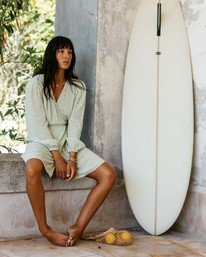 1 Lotta Love - Robe portefeuille courte pour Femme Vert W3DR36BIP1 Billabong