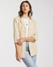 1 Safari Check Blazer Jacket - Blazer pour Femme  W3JK10BIP1 Billabong