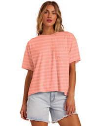 0 Beach Stripes - Boyfriend T-Shirt for Women  W3KT40BIP1 Billabong