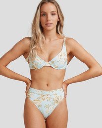 1 Laguna Maui Rider - Braguita de bikini para Mujer Verde W3SB84BIP1 Billabong