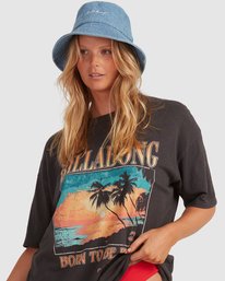 3 Born To Be - Oversized T-Shirt for Women  W3SS53BIP1 Billabong