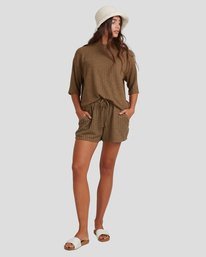 6 Sunset - Short taille haute pour Femme Beige W3WK70BIP1 Billabong