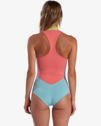 2 Surf Capsule Salty Dayz - Fato de surf sem mangas com fecho no peito para Mulher Azul W42G55BIP1 Billabong