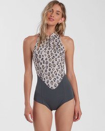 0 Surf Capsule Salty Dayz - Springsuit sans manches CHest Zip pour Femme Beige W42G55BIP1 Billabong