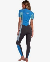 2 2/2mm Synergy - Short Sleeve Chest Zip Springsuit for Women Black W42G57BIP1 Billabong