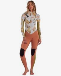 0 Salty Dayz - 3/2mm Chest Zip Wetsuit for Women White W43G50BIP1 Billabong