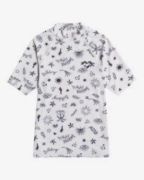0 Swim - Short Sleeve UPF 50 Rash Vest for Girls 8-16  W4KY17BIP1 Billabong