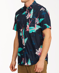 2 Sundays Floral - Kurzärmliges Oberteil für Männer Blau X1SH01BIS1 Billabong