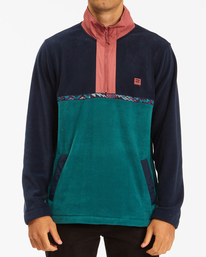 1 Boundary - Fleecetrui met Halve Rits voor Heren Blue Z1FL45BIF1 Billabong