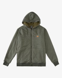 0 Hudson Sherpa - Sudadera con Capucha y Cremallera para Hombre Marron Z1FL50BIF1 Billabong