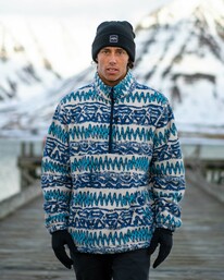 0 Boundary - Half Zip Furnace Fleece for Men Gray Z1FL52BIF1 Billabong