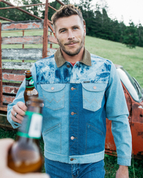 0 Wrangler Team Ranch Mixup - Denim Jacket for Men Blue Z1JK52BIF1 Billabong