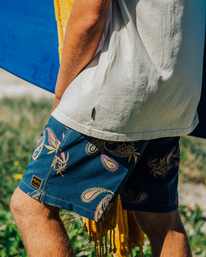 0 Wrangler Hazy Paisley Layback 17" - Boardshort para Hombre Azul Z1LB03BIF1 Billabong