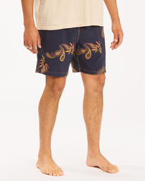 9 Wrangler Hazy Paisley Layback 17" - Boardshort para Hombre Azul Z1LB03BIF1 Billabong