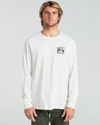 1 Crayon Wave - Long Sleeve T-Shirt for Men White Z1LS13BIF1 Billabong