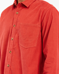 5 Wrangler Bowie - Camiseta de pana para Hombre Rojo Z1SH34BIF1 Billabong