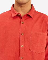 6 Wrangler Bowie - Camiseta de pana para Hombre Rojo Z1SH34BIF1 Billabong