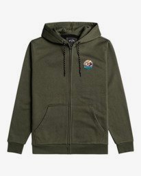 3 Rockies - Zip-Up Hoodie for Men Brown Z1ZH03BIF1 Billabong