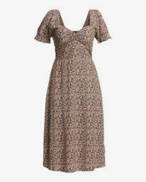 3 Love Letters - Vestido de Longitud Media para Mujer Negro Z3DR22BIF1 Billabong