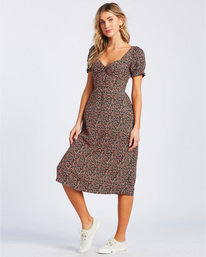 0 Love Letters - Vestido de Longitud Media para Mujer Negro Z3DR22BIF1 Billabong