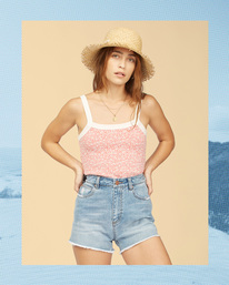 1 Wrangler The Ringer - Tanktop f&uuml;r Frauen Rosa Z3KT07BIF1 Billabong