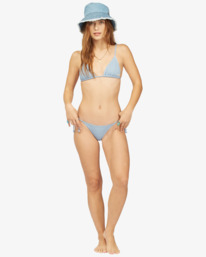 6 Wrangler Down With Denim Tie Side Isla - Braguita de bikini con cobertura mini para Mujer Azul Z3SB01BIF1 Billabong
