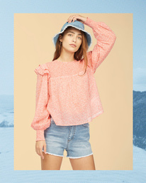 1 Wrangler Carefree - Blouse pour Femme Rose Z3TP17BIF1 Billabong