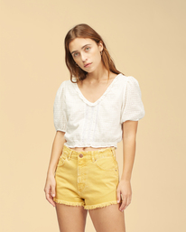 2 Wrangler Showdown - Jeansshorts mit hohem Bund f&uuml;r Frauen Blau Z3WK04BIF1 Billabong
