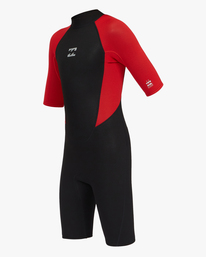 0 2/2mm Intruder - Back Zip Short Sleeve Spring Suit for Boys 8 - 14 Red Z42B91BIP2 Billabong