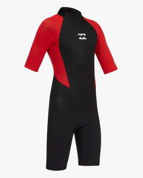 1 2/2mm Intruder - Back Zip Short Sleeve Spring Suit for Boys 8 - 14 Red Z42B91BIP2 Billabong