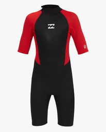 2 2/2mm Intruder - Back Zip Short Sleeve Spring Suit for Boys 8 - 14 Red Z42B91BIP2 Billabong