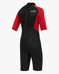 3 2/2mm Intruder - Back Zip Short Sleeve Spring Suit for Boys 8 - 14 Red Z42B91BIP2 Billabong
