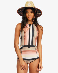 4 1mm Sol Sista - Springsuit con cremallera frontal para Mujer Gris Z42G17BIF1 Billabong