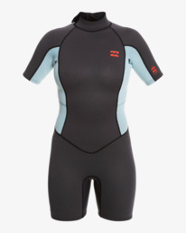 1 2/2mm Launch - Kurzärmliger Springsuit mit Backzip für Frauen Grau Z42G91BIP2 Billabong