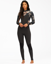 0 4/3mm Salty Dayz - Chest Zip Wetsuit for Women Black Z44G10BIF1 Billabong